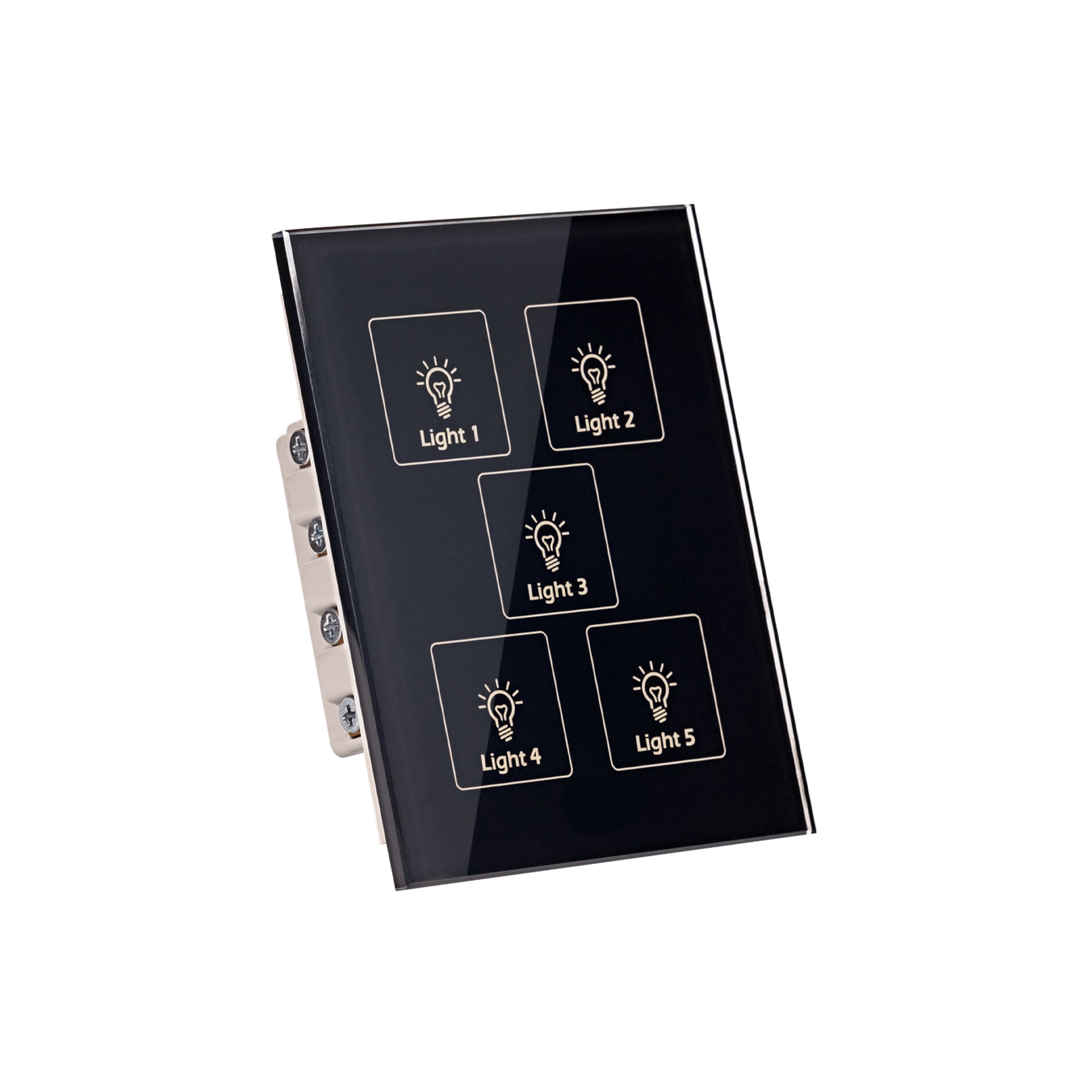 vallaxis-smart-5-gang-black-glass-touch-switch vallaxis-smart-5-gang-black-glass-touch-switch