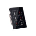 Smart 6-keys Light Switch Vertical Black - Image 2